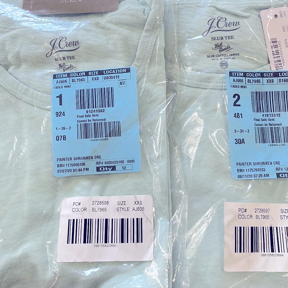 NWT! JCrew Painter Fitted Tee XXS - Picture 2 of 2